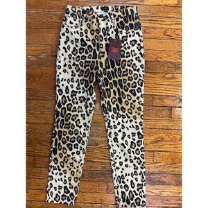 Etro Milano leopard Animal Print Jean Beige size 28 NWT MSPR 690